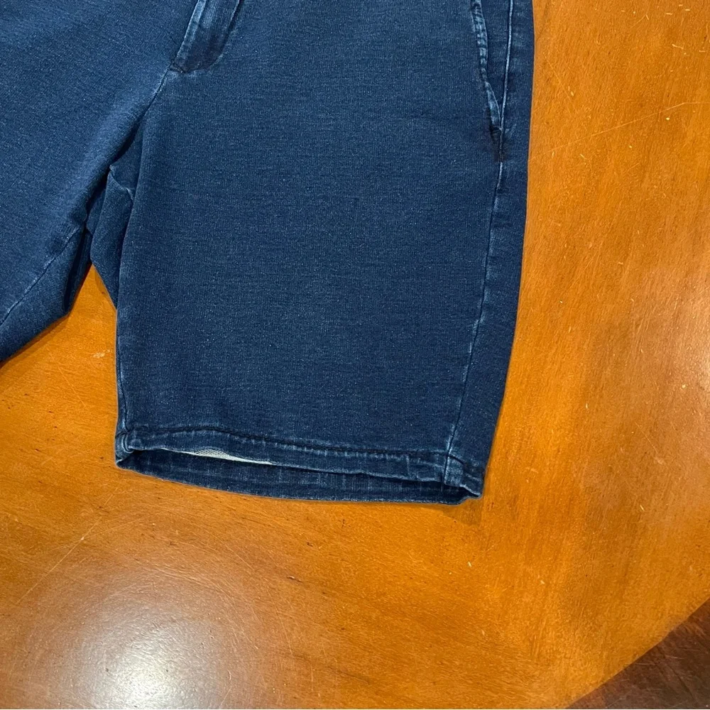 Thomas Dean Men’s Natural Indigo Stretch Cotton‎ Flat Front 9” Shorts Blue 38 - Picture 6 of 16
